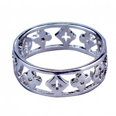 Кольцо (цвет серебро) (размеры:16,17,18,19,20)