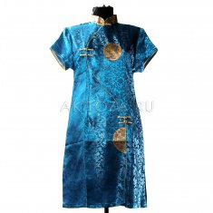 Платье Ципао голубое XL