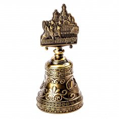 Колокольчик резной 10 см. Спас (бронза) (уп. 12 шт.)  Колокольчик резной 10 см. Спас (бронза) (уп. 12 шт.)