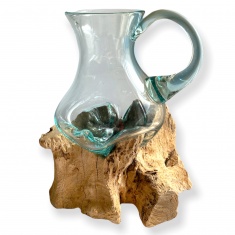 Декоративная ваза-кувшин из корня тика  