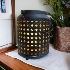 Светильник -фонарь металлический ажурный светодиодный на ботарейках