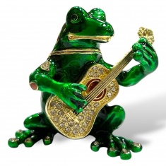 Шкатулка Лягушка с гитарой Шкатулка Лягушка с гитарой